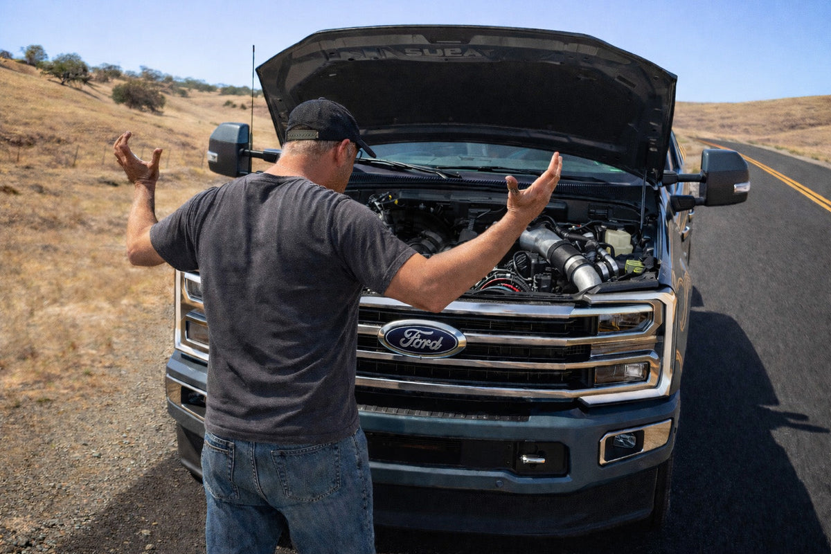 Banks Boost Tubes vs. Stock Ford Power Stroke Charge Air Cooler Pipes