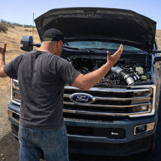 Banks Boost Tubes vs. Stock Ford Power Stroke Charge Air Cooler Pipes