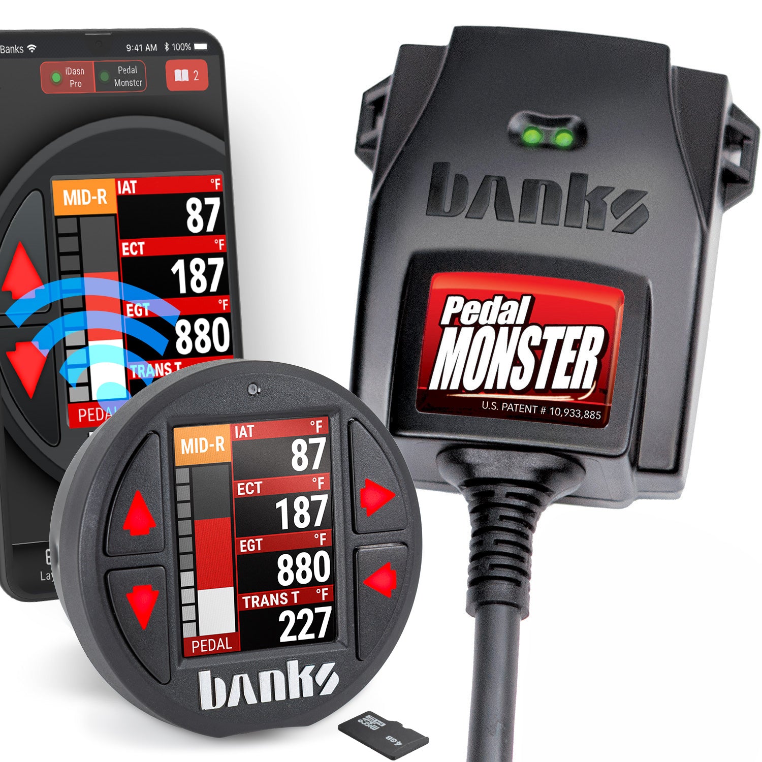 power pedal interstar Banks Power 64328-P PedalMonster Throttle Sensitivity Booster With iDash Data Pro