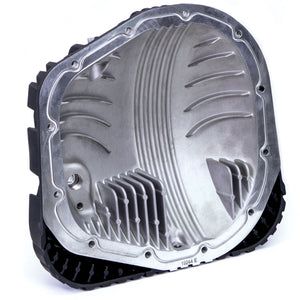 Rear 45 degree view of Ram-Air Differential Cover In Machined Finish for the 1985-2022 Sterling Axle 12-Bolt