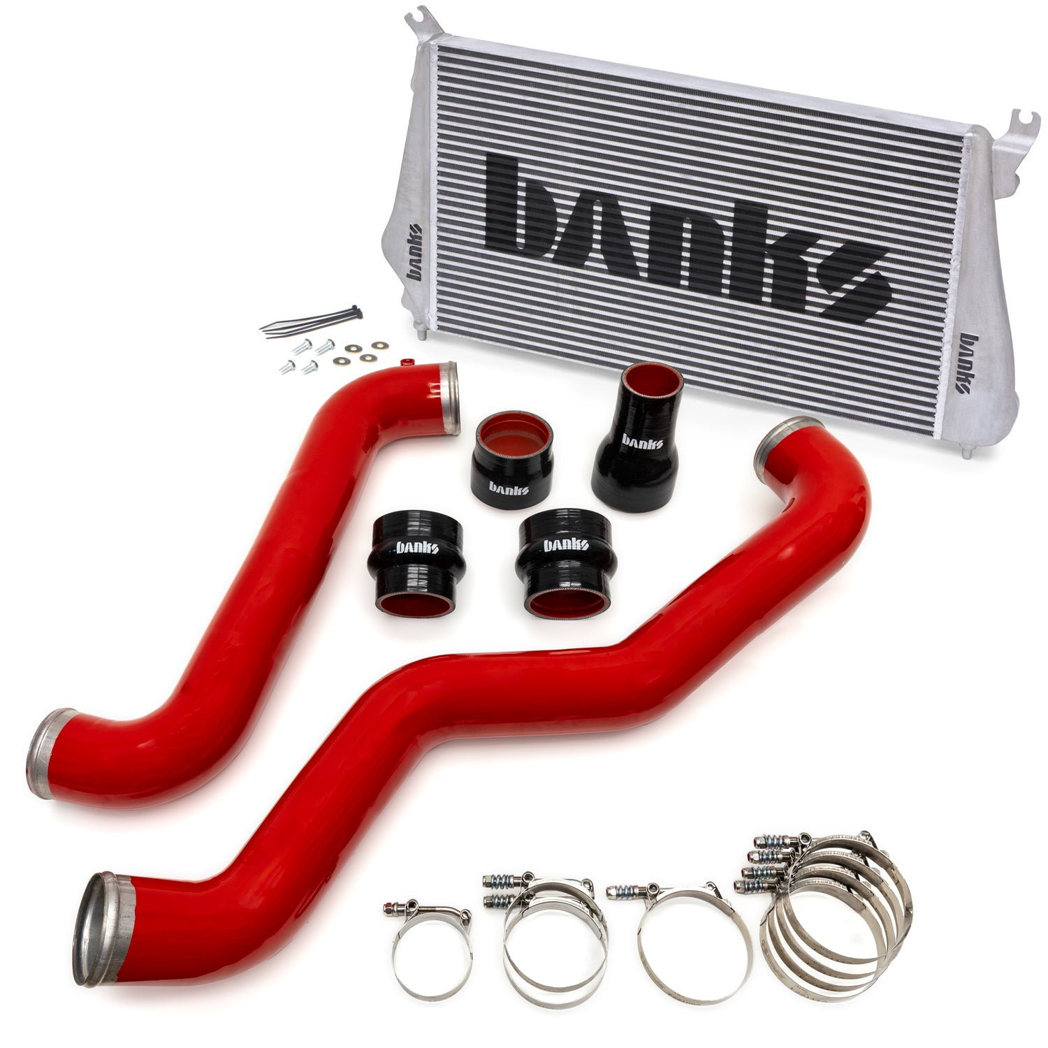 Components for the Banks Intercooler Upgrade Kit for 2012-2016 GMC/Chevy 6.6L Duramax 25988