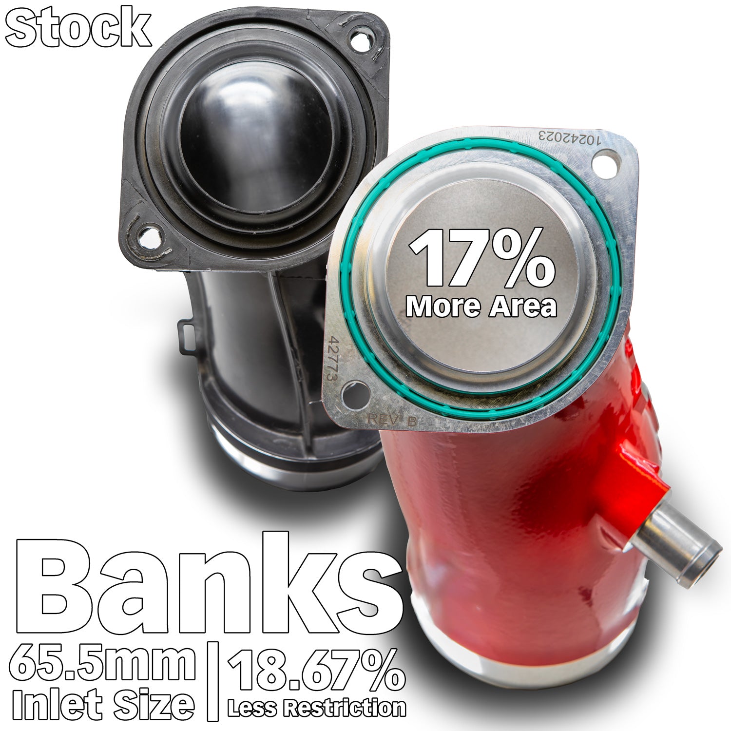 Banks Monster-Ram Turbo Inlet Turbo Side Comparison 42792