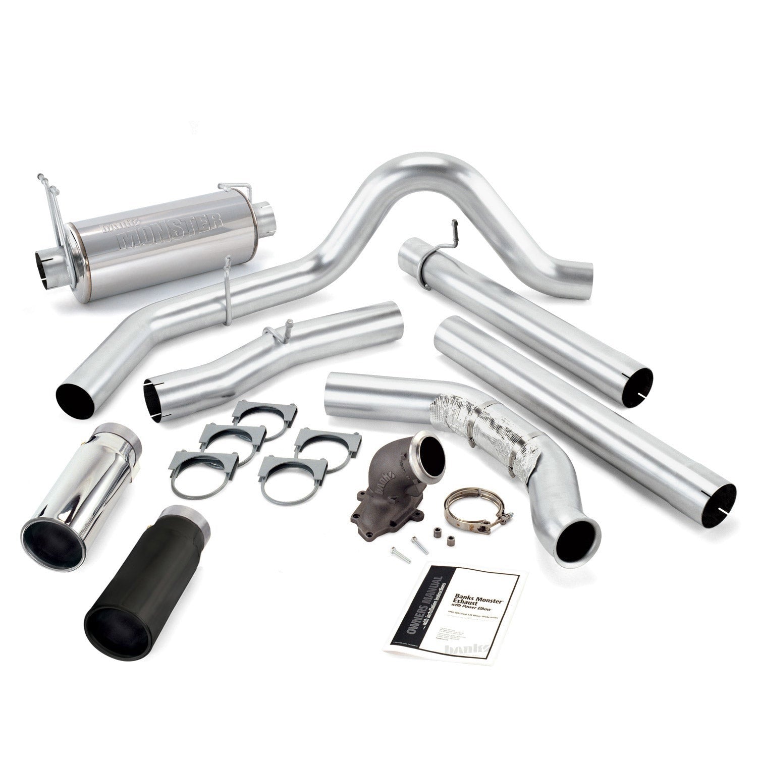 Monster Exhaust 48654-B and Chrome