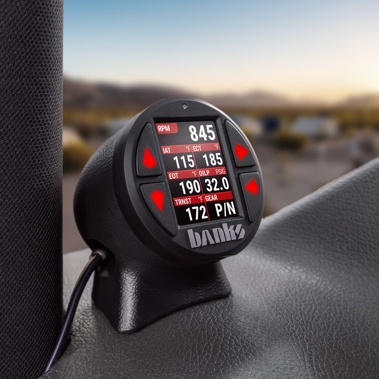 63398 Banks Stealth Pod for 2019+ Sprinter Van installed on dashboard