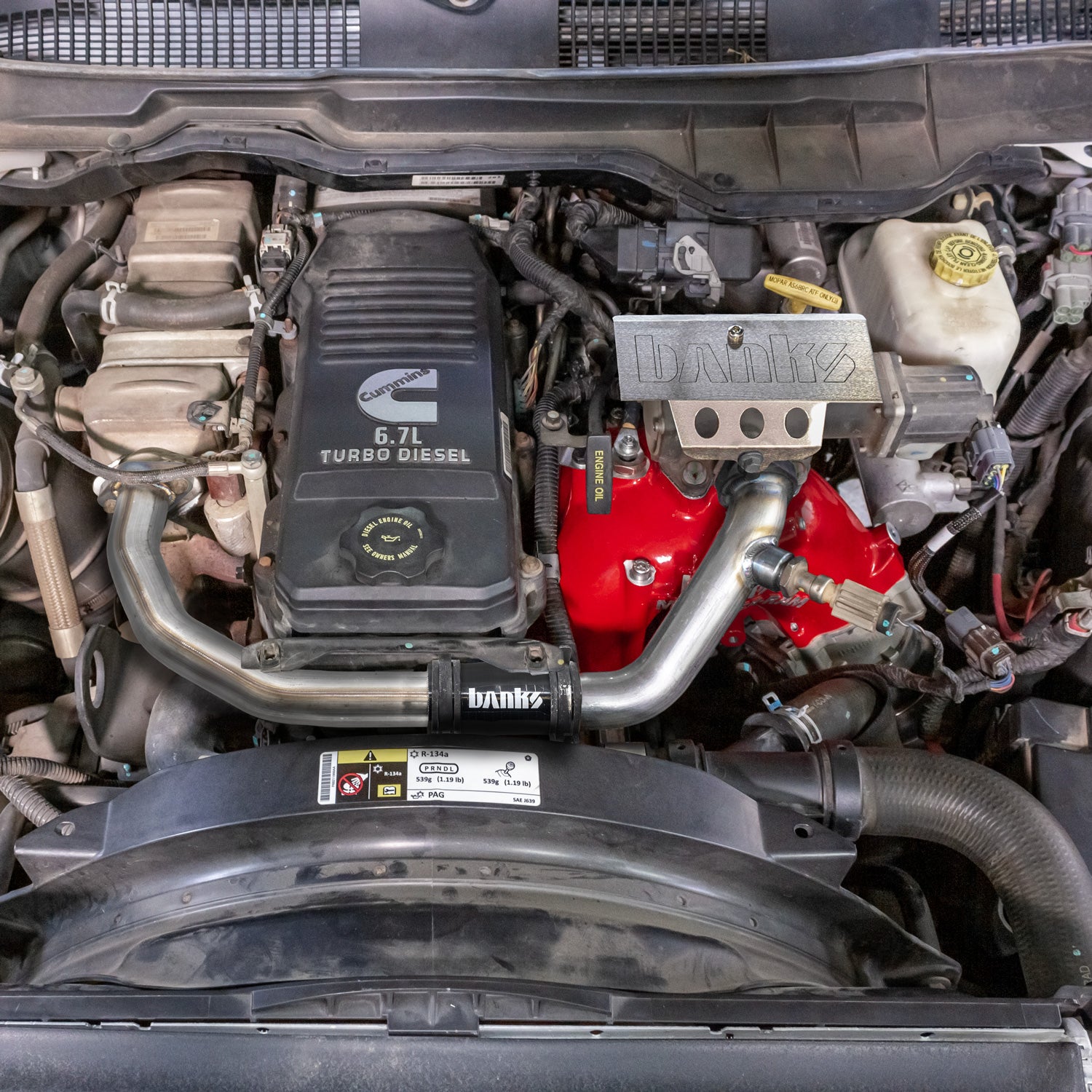 Monster-Ram Intake System installed on a 2019 RAM Chassis Cab Cummins