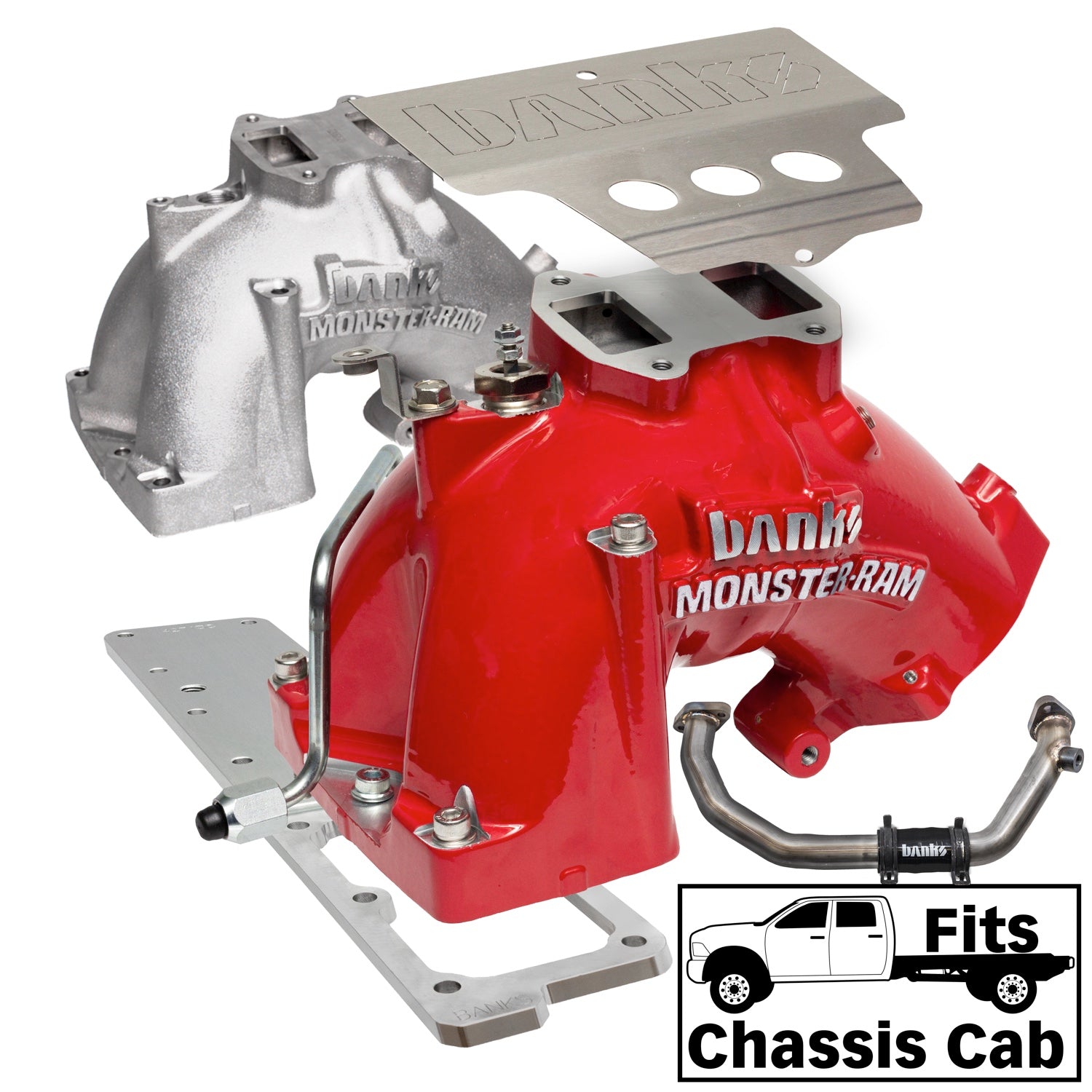 Red and Raw Monster-Ram Intake System for 2019-2024 RAM Chassis Cab 6.7L Cummins