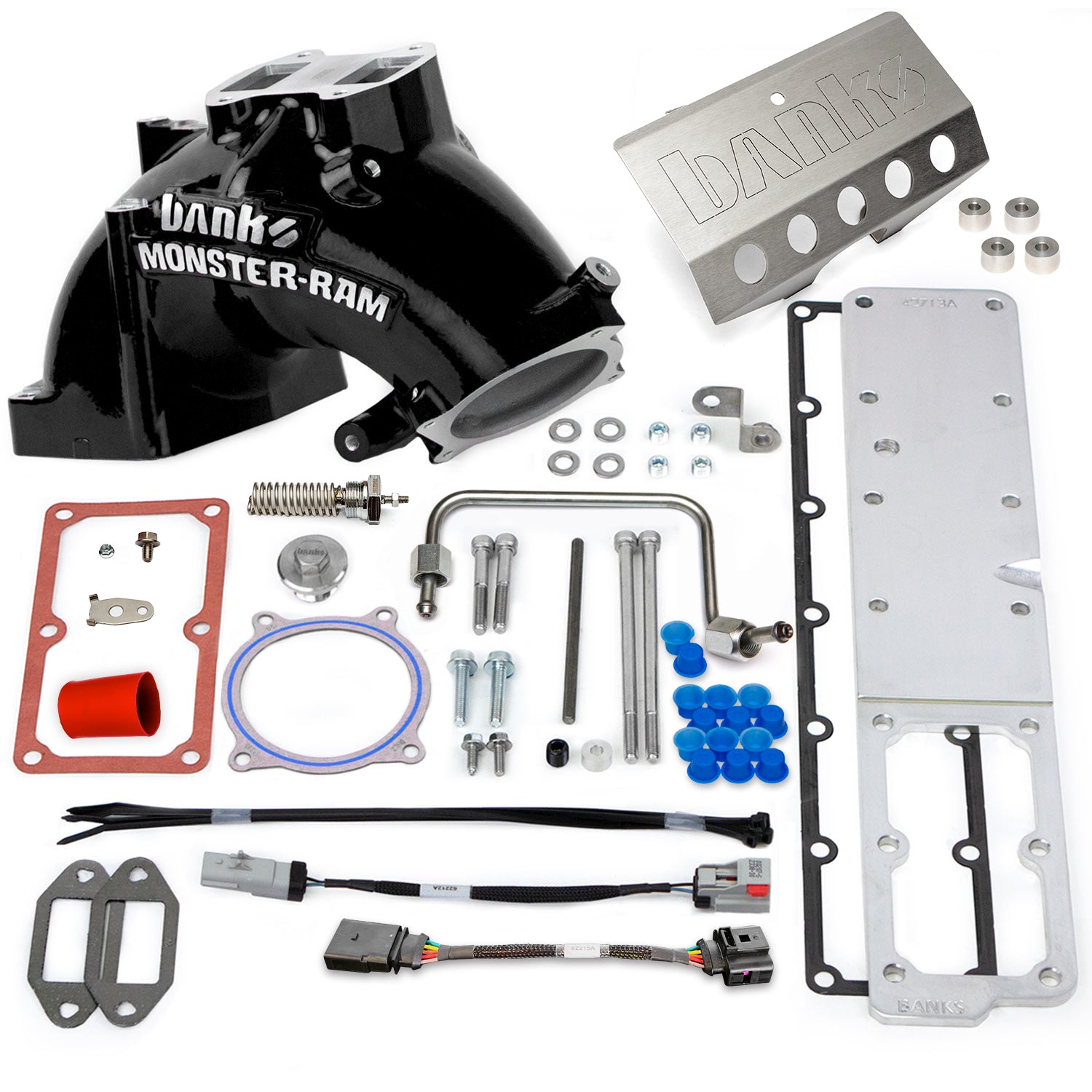Parts included in the Banks Monster-Ram for 2019+ RAM 2500/3500 6.7L Cummins 42799-B