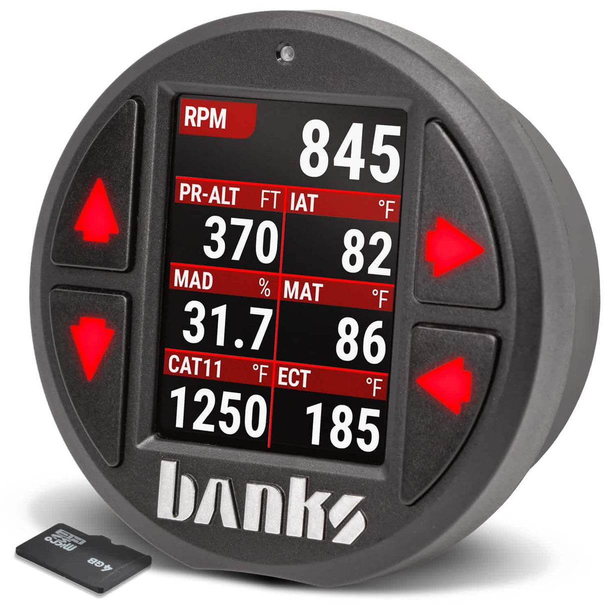 Banks iDash Data Pro #66711 52mm OBD-II gauge running the latest iDash Pro firmware update