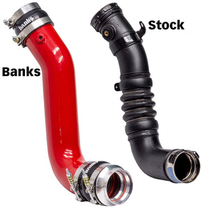 Comparison of the cold-side boost tube for the 2017-2019 L5P Duramax