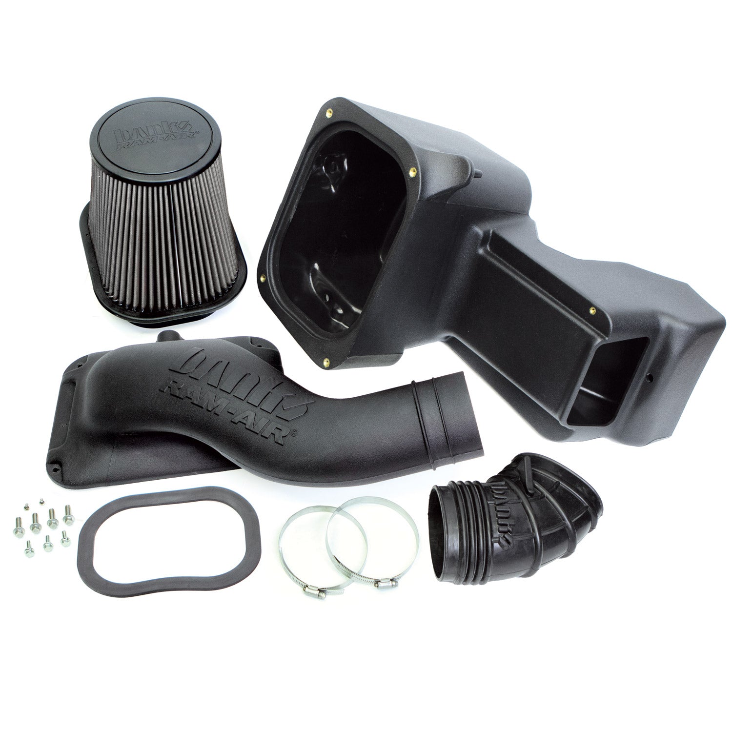 Components found in the Banks Ram-Air intake for 2017-2019 Ford Super Duty 6.7L