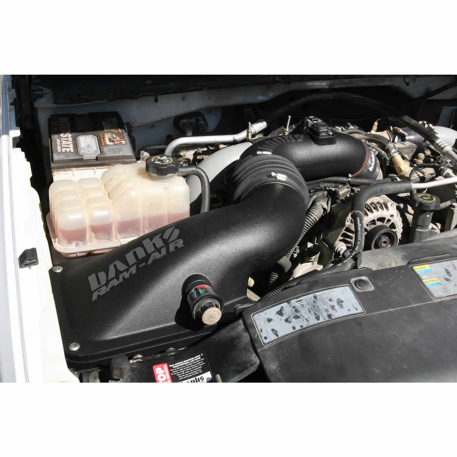 Installed photo of the Banks Ram-Air intake for 2001-2004 6.6L Duramax LB7