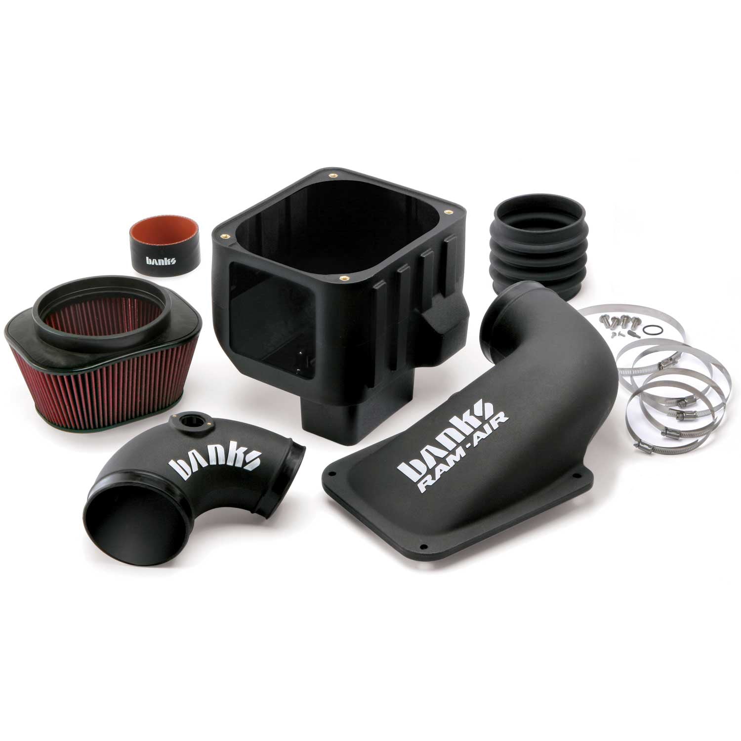 Components use in the Banks Ram-Air intake for 2006-2007 Duramax LBZ