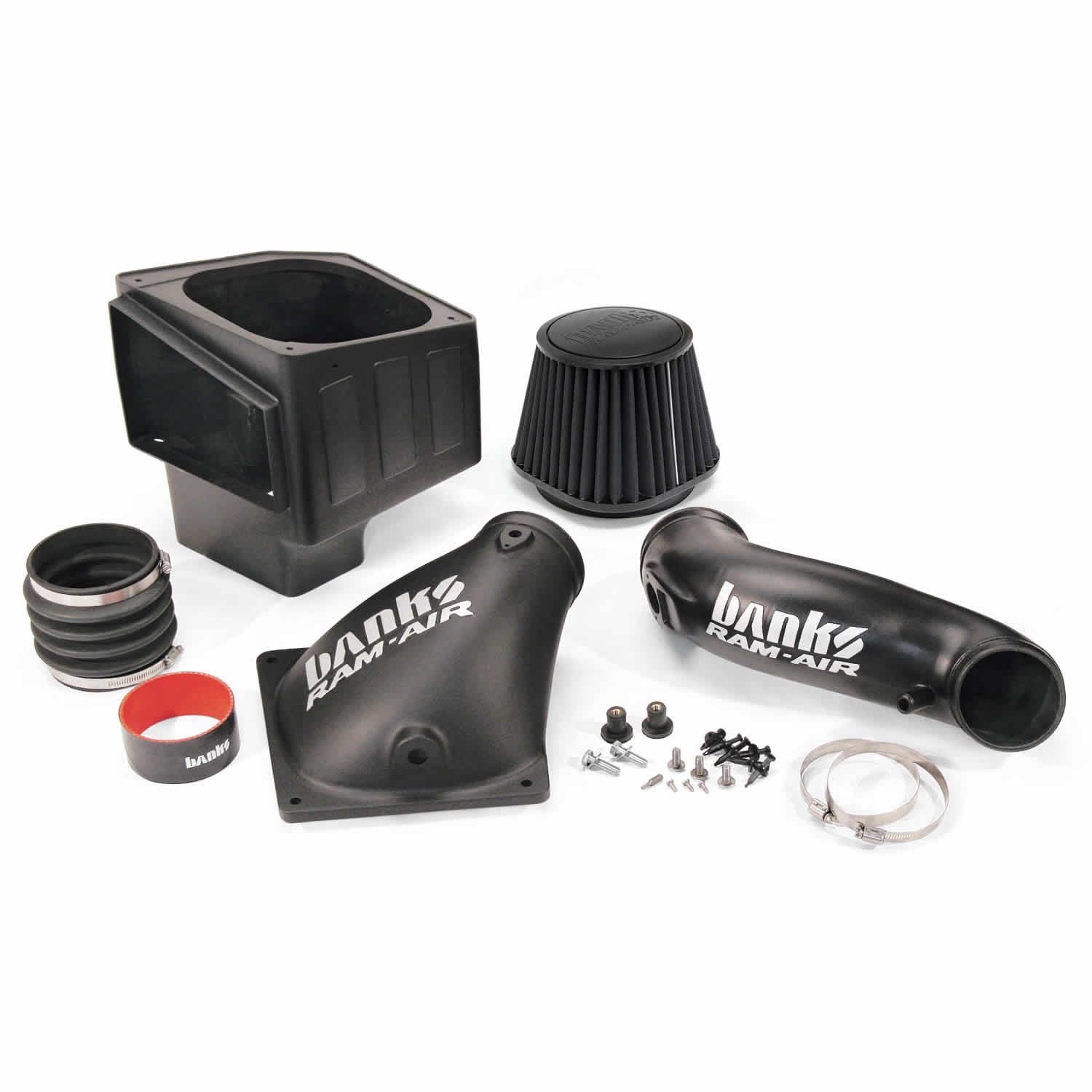 Components used in the Banks Ram-Air intake for 6.7L Cummins