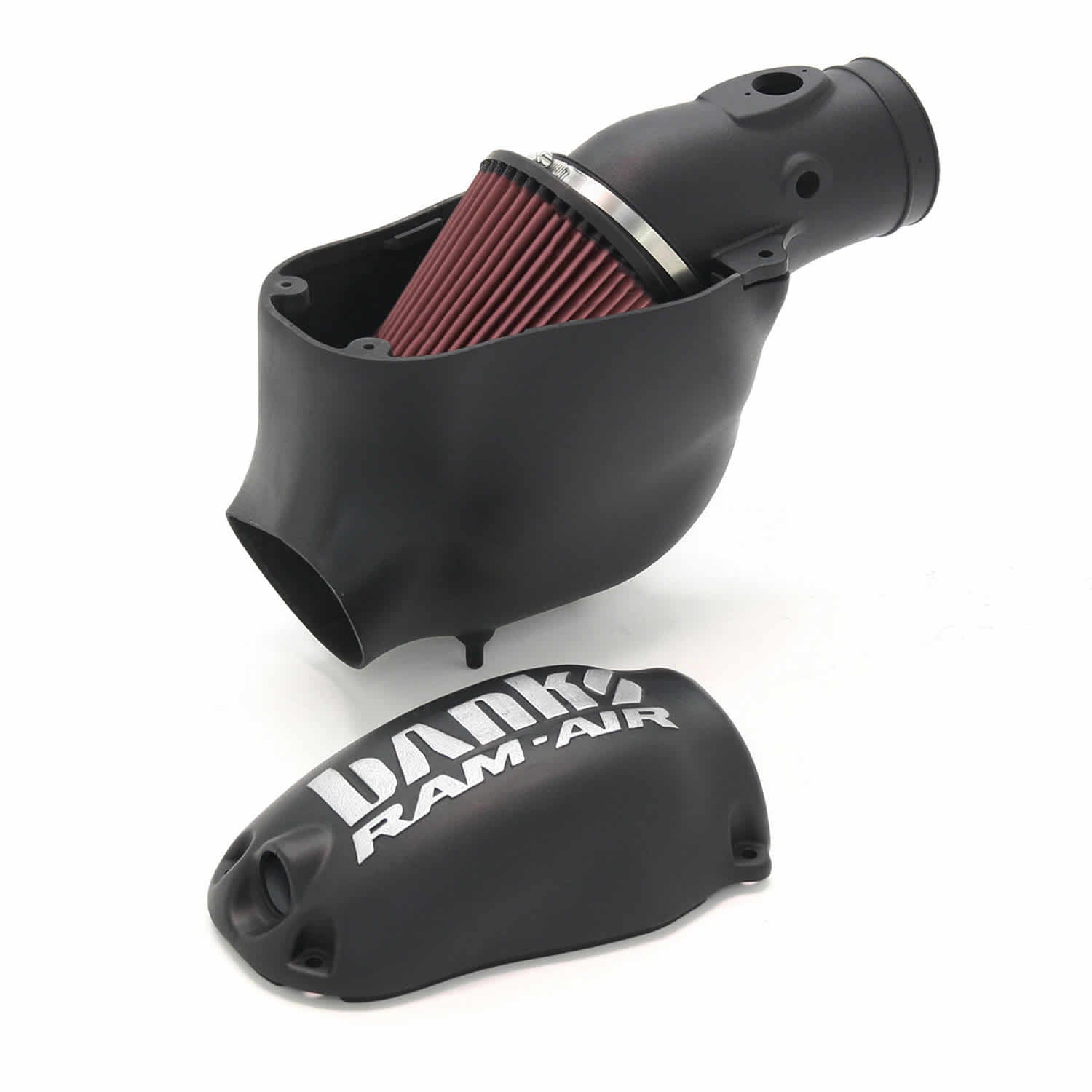 Lid open on the Banks Power Ram-Air intake for 2008-2010 Ford F250/350 6.4L Power Stroke 42185