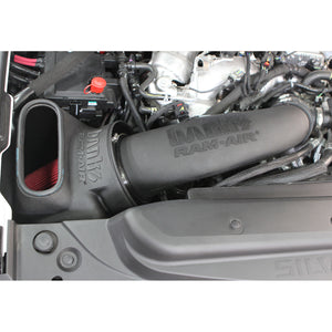 Installed photo of the Banks Power Ram-Air intake for 2017-2019 Chevy/GMC 2500/3500 6.6L Duramax L5P 42249