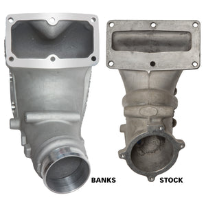 Banks 3.5in Monster-Ram under side vs Stock Intake Horn 42788
