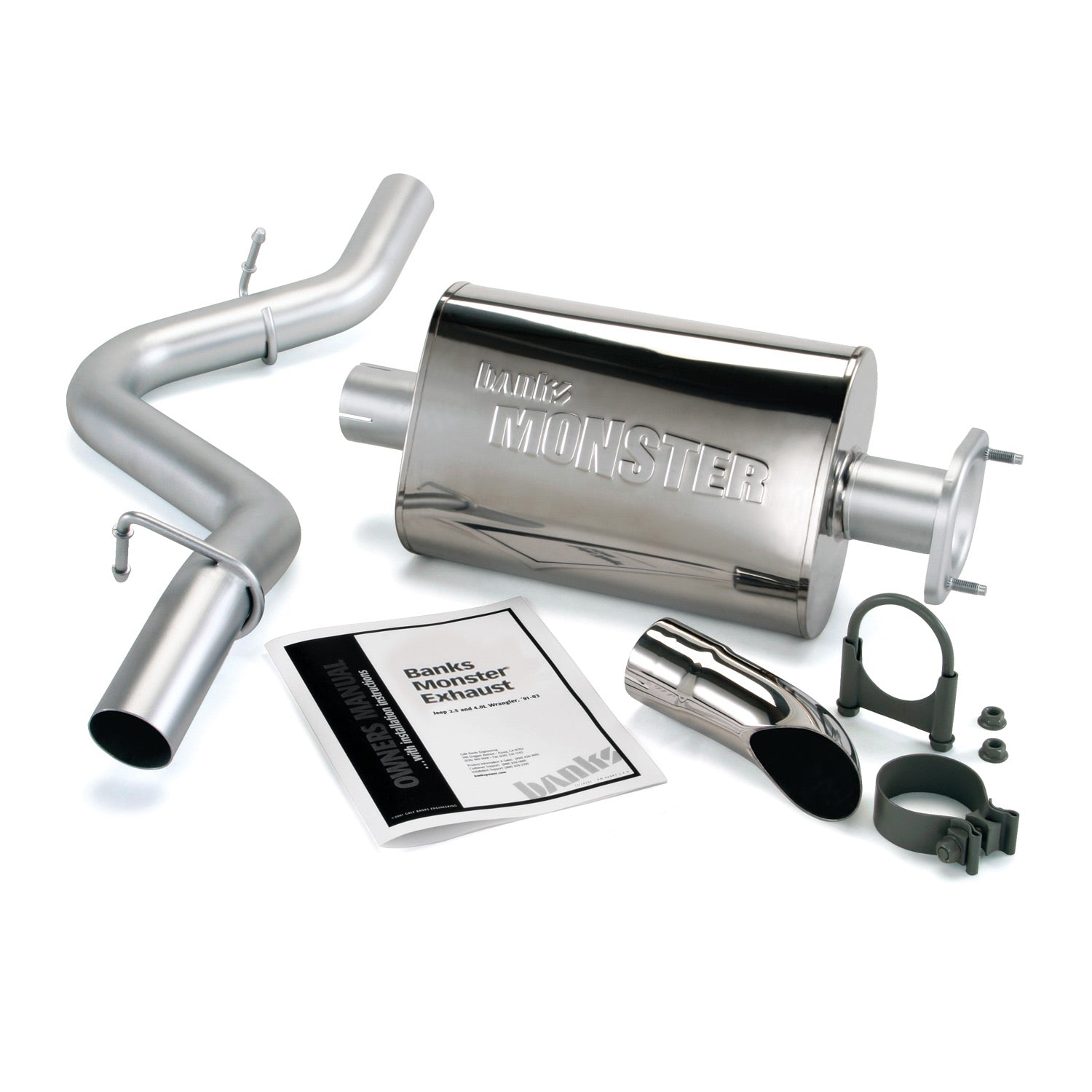 Banks Monster Exhaust system for Jeep Wrangler YJ