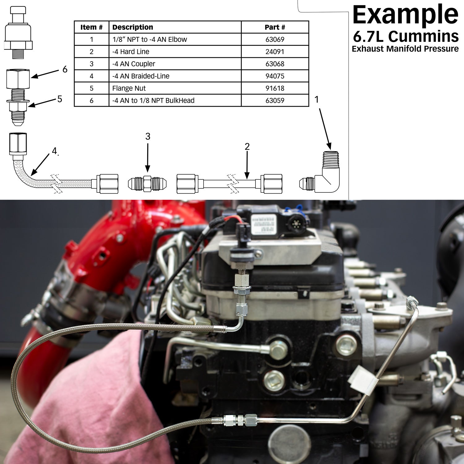 Exhaust pressure example