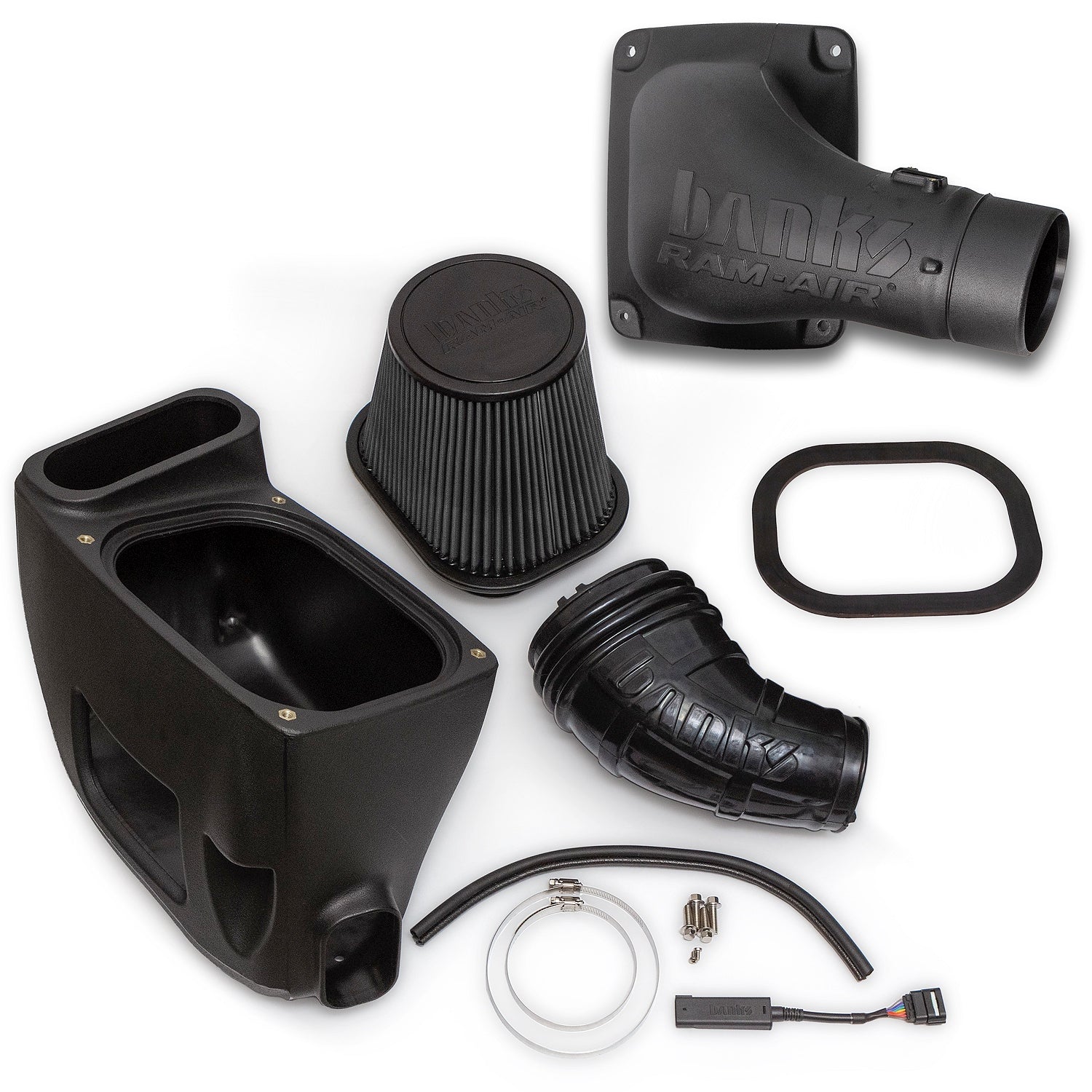 Components used in the Banks Ram-Air intake for 2020-2023 GM 2500/3500 Duramax L5P 42266-D